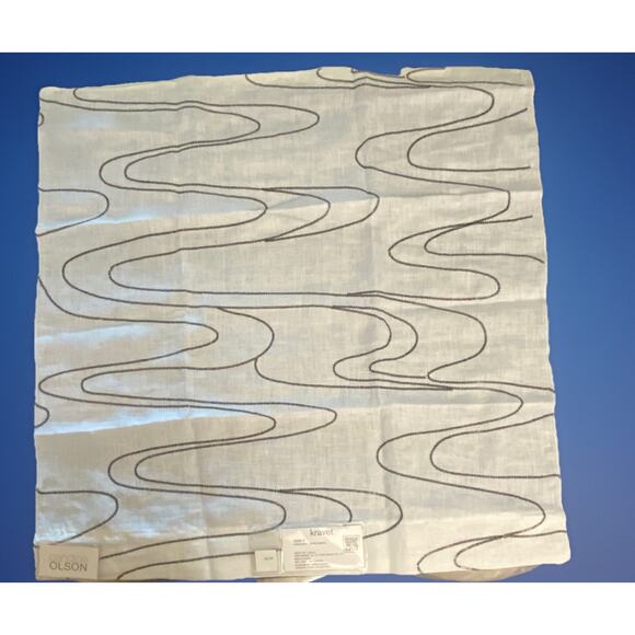 3 Kravet Candice Olson Undulating Wave Linen Blend Sequins Fabric Samples 25"sq. - Picture 2 of 5